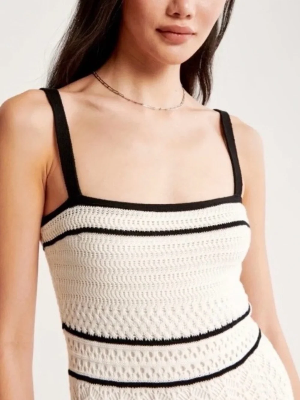 Abercrombie & Fitch Viral Crochet Knit Maxi Dress Size S MSRP $130